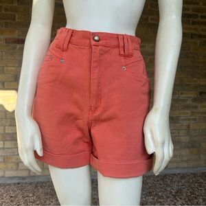 Festival coral high-waisted vintage denim shorts Styles To Go
